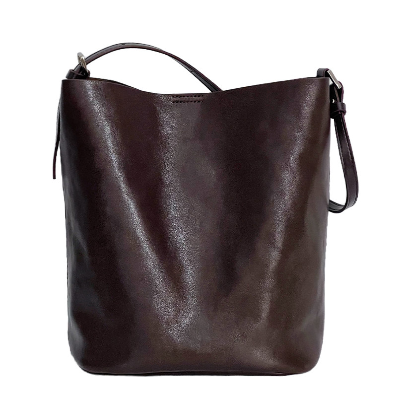 jpjclassic植鞣牛皮水桶包女慵懒风单肩斜挎包百搭通勤包腋下包,淘宝优惠券,粉丝福利购,淘宝优惠卷