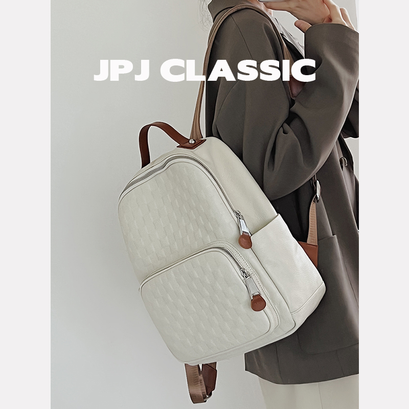 jpjclassic头层牛皮女日韩双肩包 jpj双肩背包