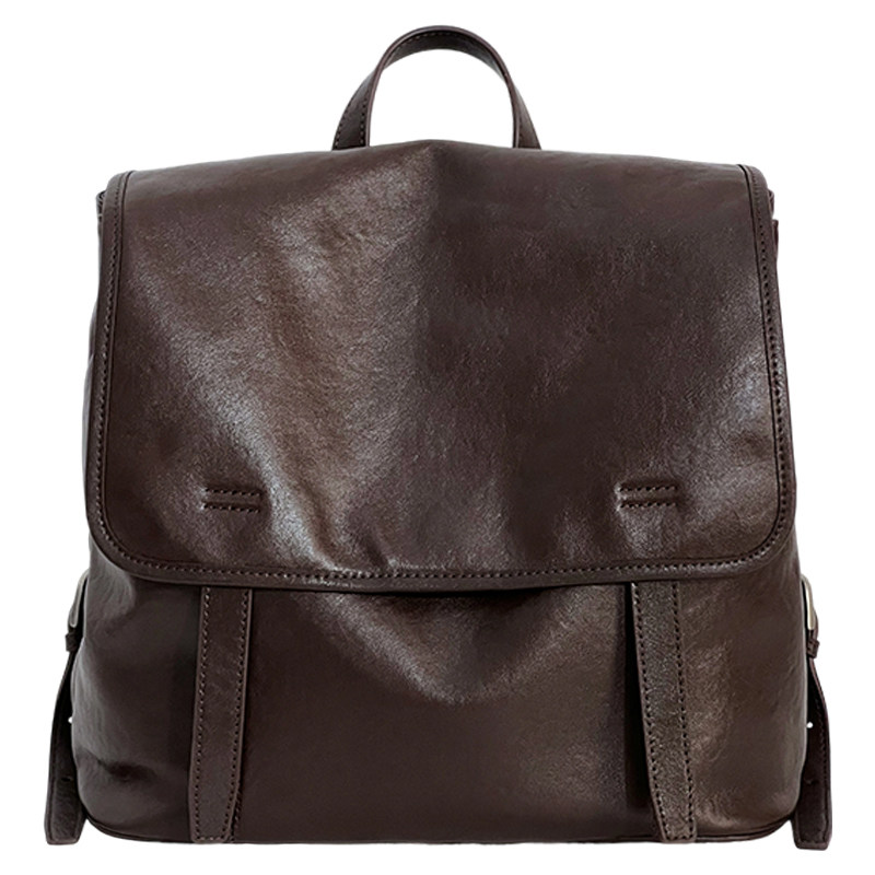 jpjclassic头层植鞣牛皮双肩包女通勤大容量旅游背包百搭慵懒风,淘宝优惠券,粉丝福利购,淘宝优惠卷