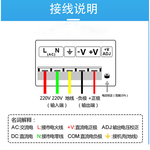 24V2A开关电源 24V50W监控LED供电电源 PLC工业照明电源S-50-24 - 图2