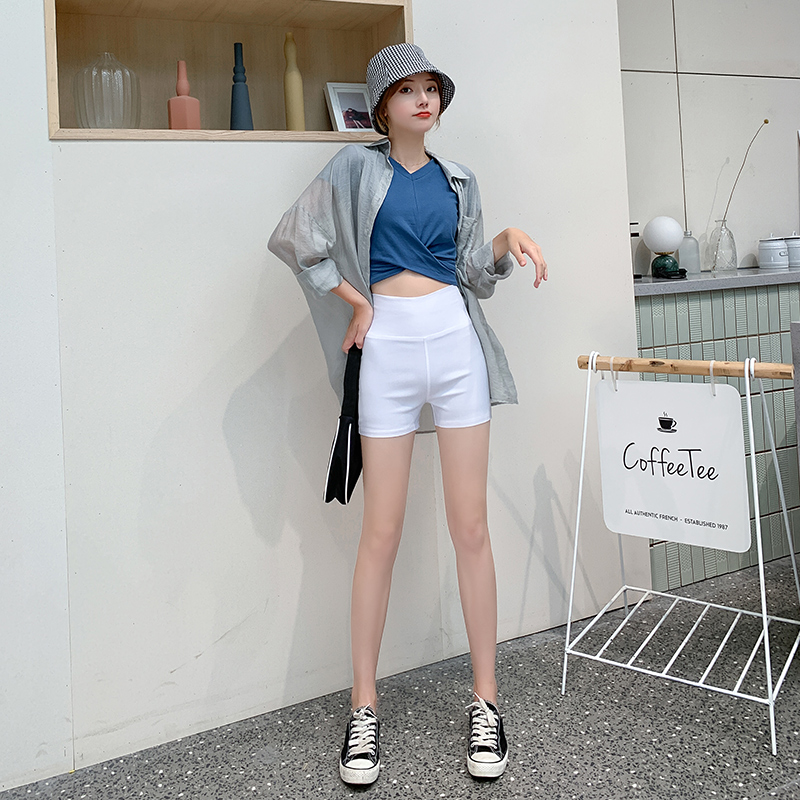 mlisland服饰旗舰店白色打底短裤女防走光安全裤秋季外穿薄款高腰收腹弹力紧身保险裤2