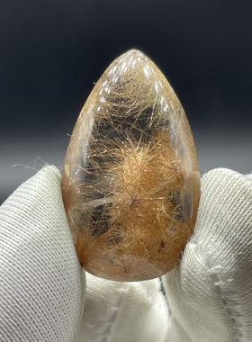 水滴形发晶花水晶吊坠裸石 天然白水晶花锦上添花晶体干净 男女款