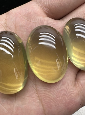 天然黄水晶水滴吊坠蛋面裸石戒指女款时尚百搭饰品晶体干净颜色好
