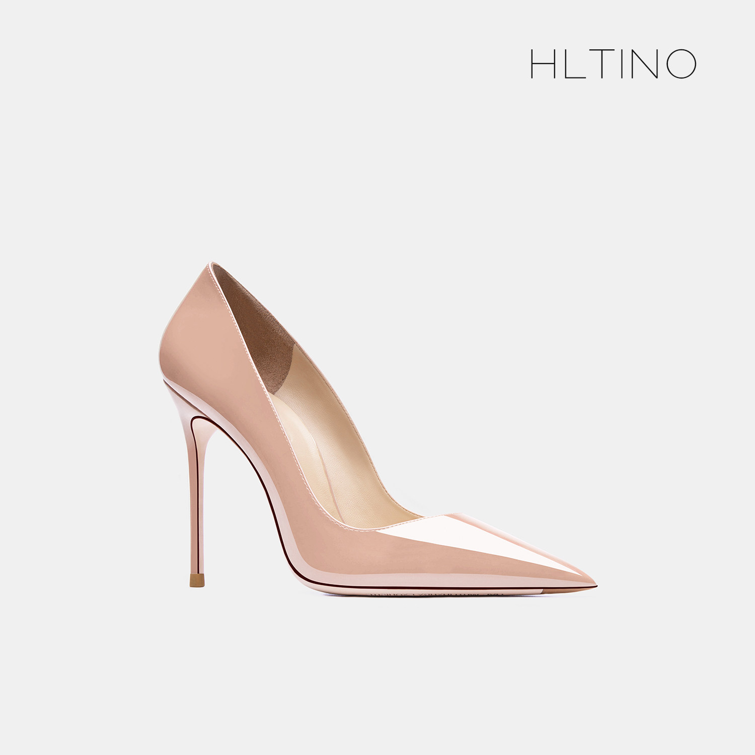 2025年春秋新款裸粉色高跟鞋女名媛漆皮细跟性感尖头气质浅口单鞋,淘宝优惠券,粉丝福利购,淘宝优惠卷