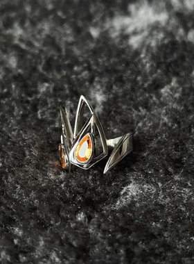 假面骑士极狐衍生戒指小众高级感独特开口可调节高级感特摄周边银