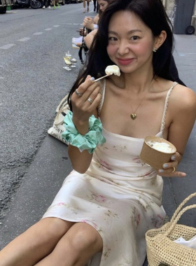 韩国fever博主同款爱心吊坠项链长款毛衣链女配饰锁骨链颈链首饰