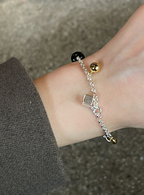 小荷包手链女小众设计日常百搭女款轻奢2025新款简约高颜值韩版银