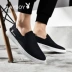 Playboy cũ giày vải Bắc Kinh nam khử mùi mùa hè giày vải thoáng khí giày nam một chân giày lười giày - Plimsolls