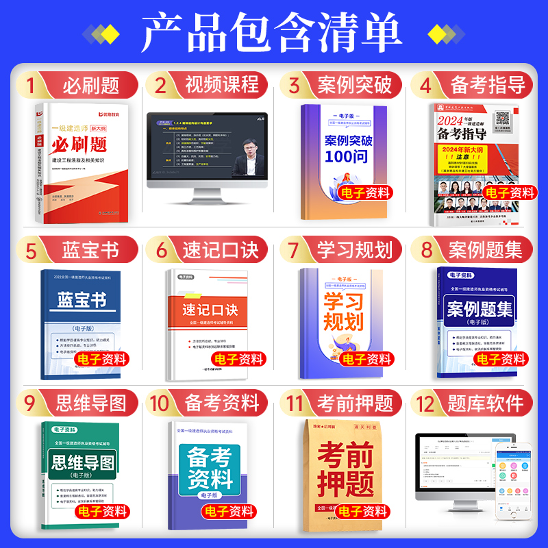 优路新大纲2024一级建造师法规刷题库一建通关必做1000题复习题集章节练习题千锤百炼王欣陈印刷题软件历年真题预测押题密试卷破题 - 图0