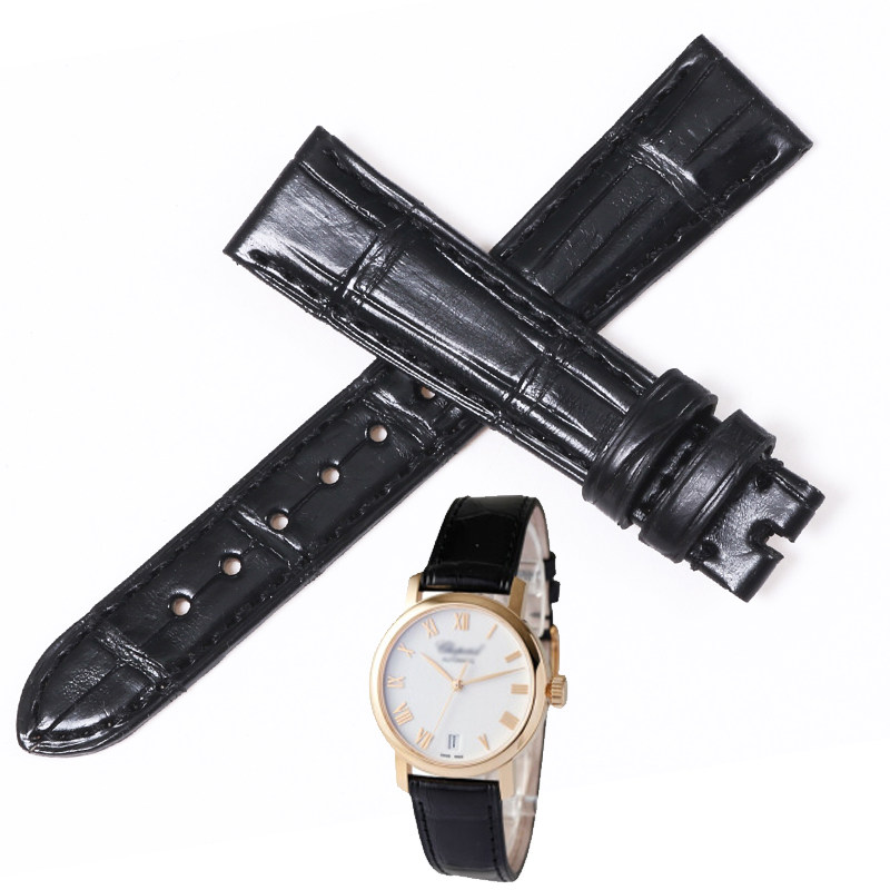 适合萧邦美洲鳄鱼皮经典系列手表带 征途手表配件