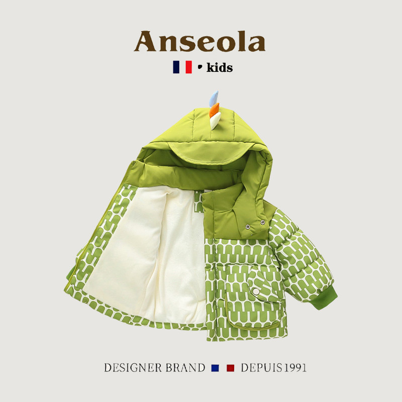 法国ANSEOLA男童棉服冬季新款中小童加厚保暖外套宝宝棉衣冬装潮,淘宝优惠券,粉丝福利购,淘宝优惠卷