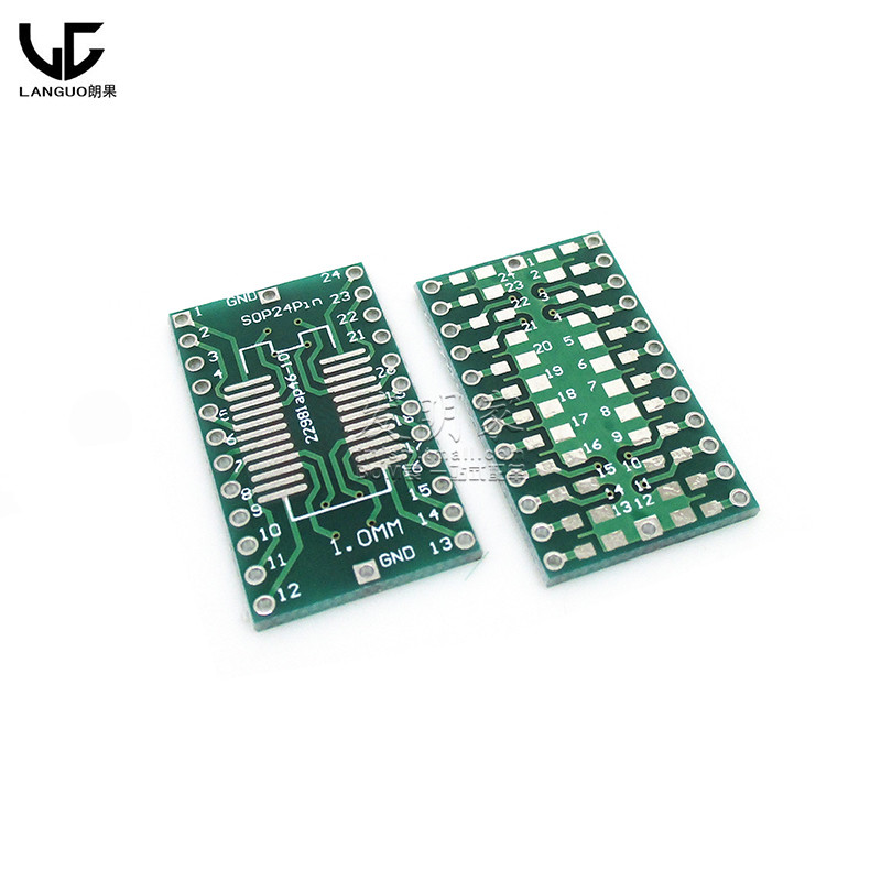 SOP24转接板 SSOP24 贴片转直插 DIP 1.0mm间距 PCB转换板 5个 - 图0