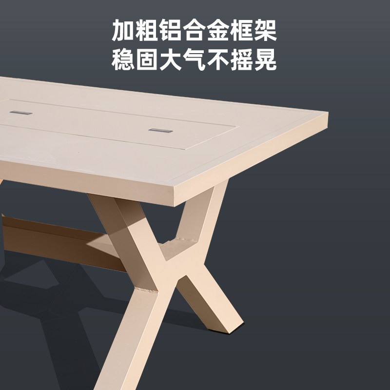 户外烧烤桌庭院铸铝电烤炭烤火锅茶台花园露台室外休闲餐桌组合,淘宝优惠券,粉丝福利购,淘宝优惠卷