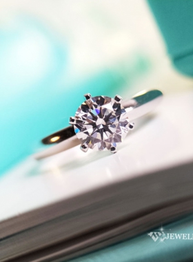 经典六爪钻戒1克拉仿真单钻