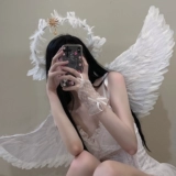 Ангел приходит в Хэллоуин Крылья/Кольцо Бога бедно