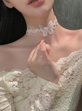 氛围感蕾丝颈链choker小众设计