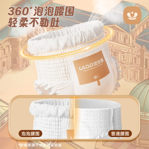 ULOP梦幻巴黎婴儿拉拉裤L/XL/XXL/XXXL码超薄透气男女宝宝尿不湿 - 图1