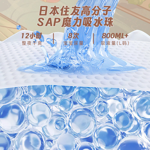 ULOP梦幻巴黎婴儿拉拉裤L/XL/XXL/XXXL码超薄透气男女宝宝尿不湿 - 图3