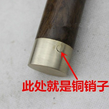 黑檀木短棍实木棍乌木武术长棍太极鞭杆魔杖汽车防身武器红木木棒 - 图3