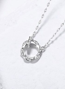 莫比乌斯环s999足银项链女小众