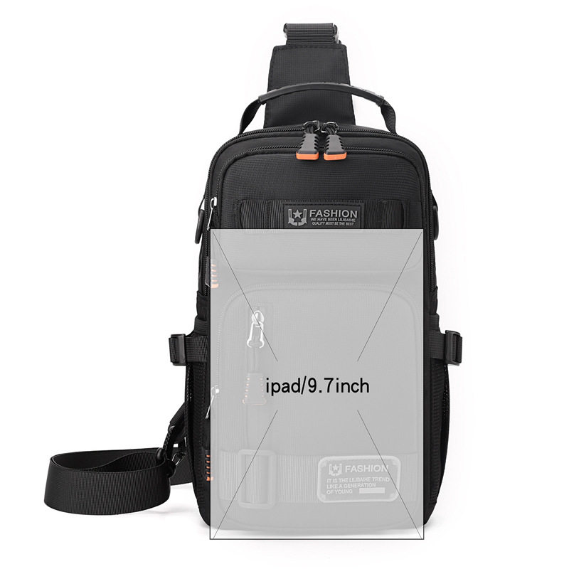 多功能胸包斜挎包男大容量多口袋户外高级感便携通勤背包潮单肩包,淘宝优惠券,粉丝福利购,淘宝优惠卷