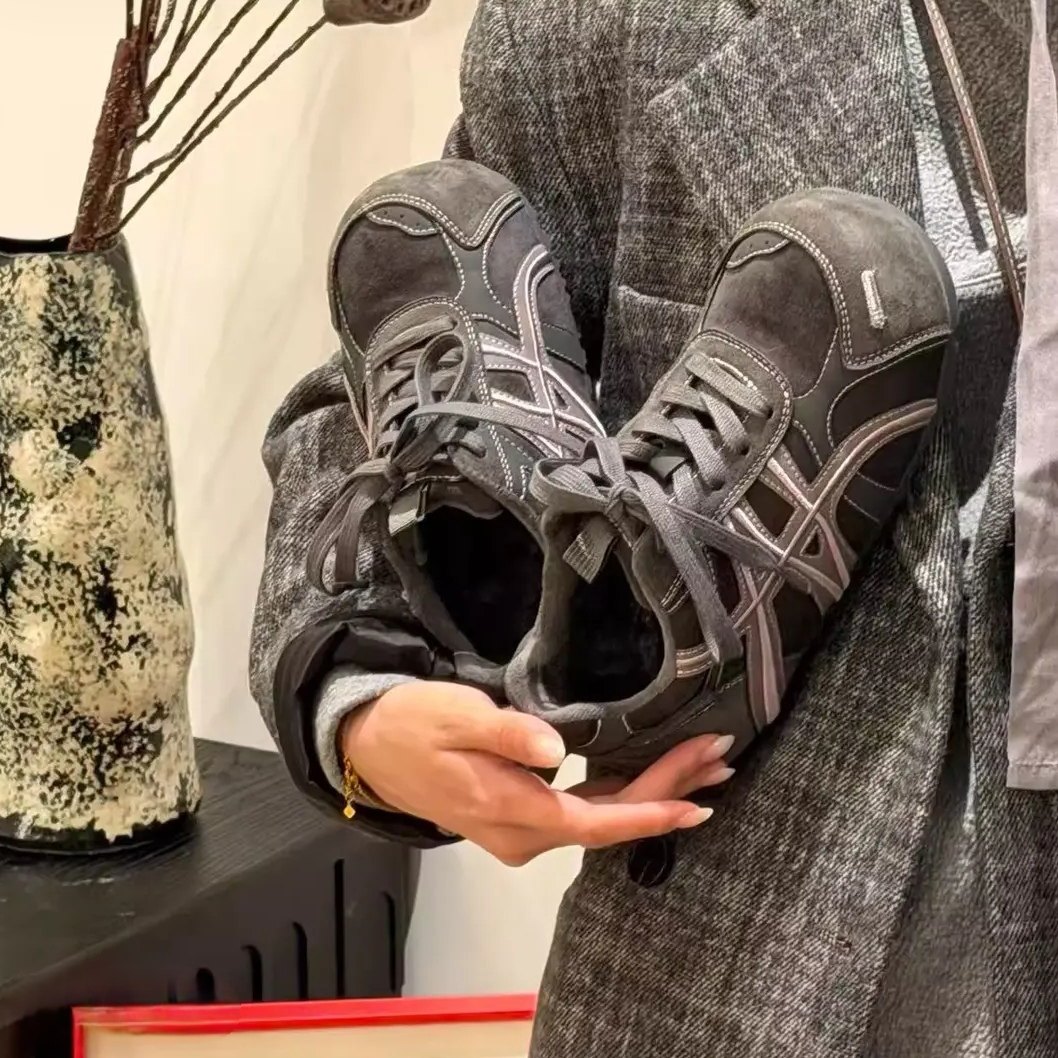 复古德训鞋女秋冬新款加绒厚底休闲小众设计百搭泡芙鞋运动阿甘鞋,淘宝优惠券,粉丝福利购,淘宝优惠卷