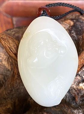 藏珍·新疆和田玉籽料一级白籽料玉佛（九德玉坊张庚玉雕工作室）