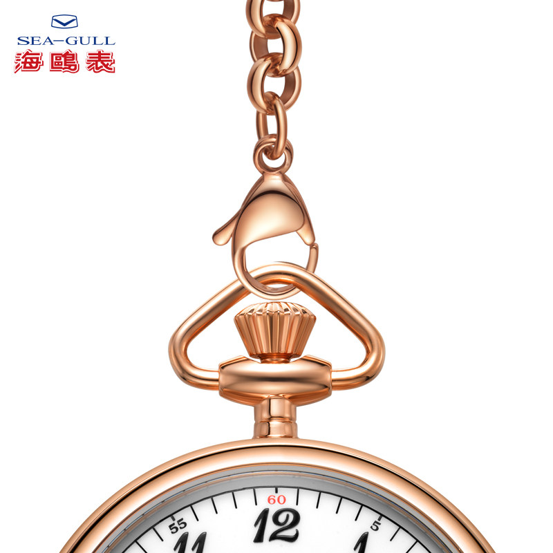 seagull男陀飞轮手动机械传承怀表 海鸥表赢时国产腕表