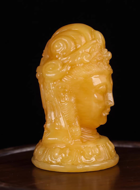 天然玉石佛头摆件家居桌面佛像