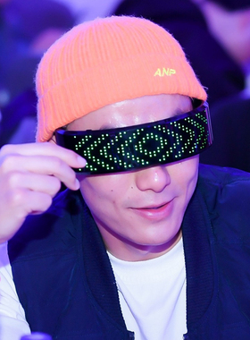 全彩变色LED发光充电蹦迪眼镜