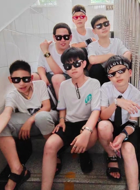 芮视马赛克像素搞笑墨镜