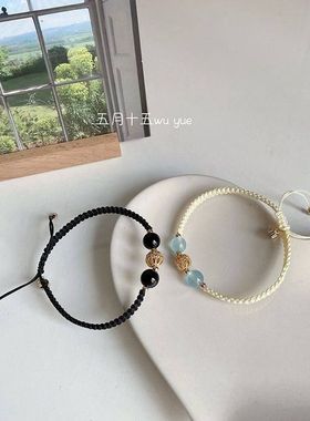 牵手相吸异地恋海宝蓝黑曜石情侣