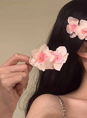 春春欲动！明媚黄色花朵发夹！