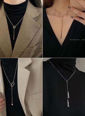 秋冬毛衣链睡觉不用摘潮项链高级