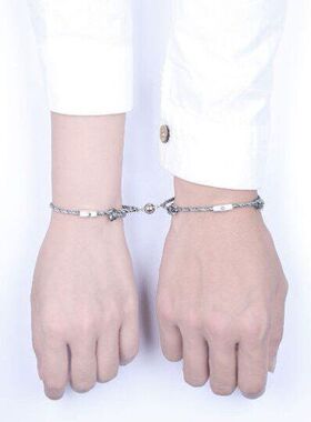 日月星辰情侣手链一对相吸简约