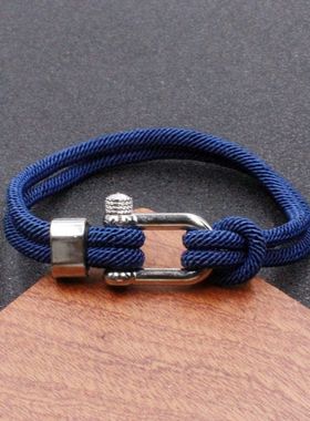 欧美时尚不锈钢型马蹄扣手链新款