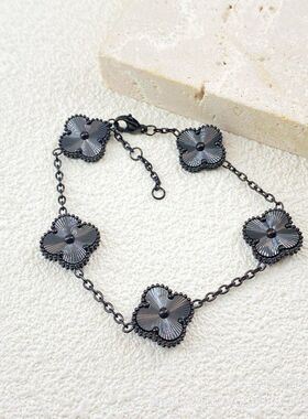 新款四叶草幸运五花手链女轻奢