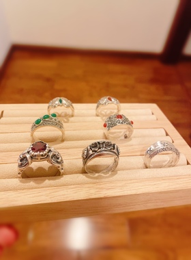 孤品系列泰银绿玛瑙戒指925