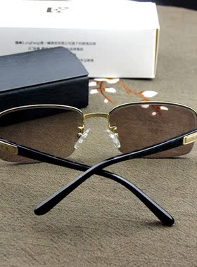 天然水晶石头镜复古太阳眼镜男开车钓鱼墨镜防强光清凉护目眼睛