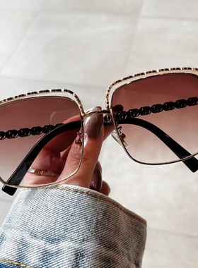 陈伟霆同款金属链条太阳眼镜
