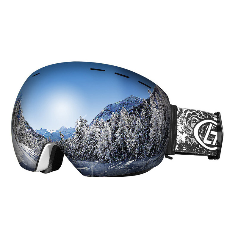 双层防雾柱面单双板成人滑雪滑雪镜 仁威滑雪镜