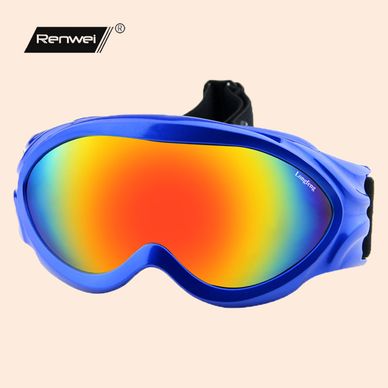 防雾男女双层可卡近视大球面滑雪镜 仁威滑雪镜