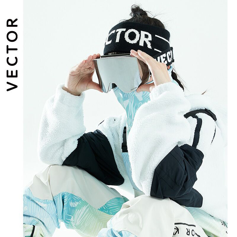 滑雪女成人磁吸双层防雾防爆滑雪镜 仁威滑雪镜