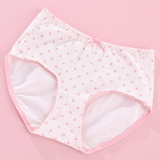 4条装蝶安芬内裤女三角清纯棉质面料高腰性感少女生收腹裤头裤衩