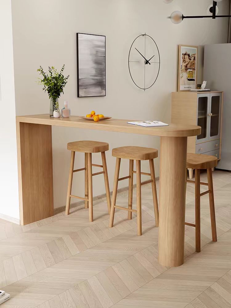 北欧实木吧台桌家用客餐厅隔断桌靠墙阳台吧台长条桌高脚桌椅组合,淘宝优惠券,粉丝福利购,淘宝优惠卷