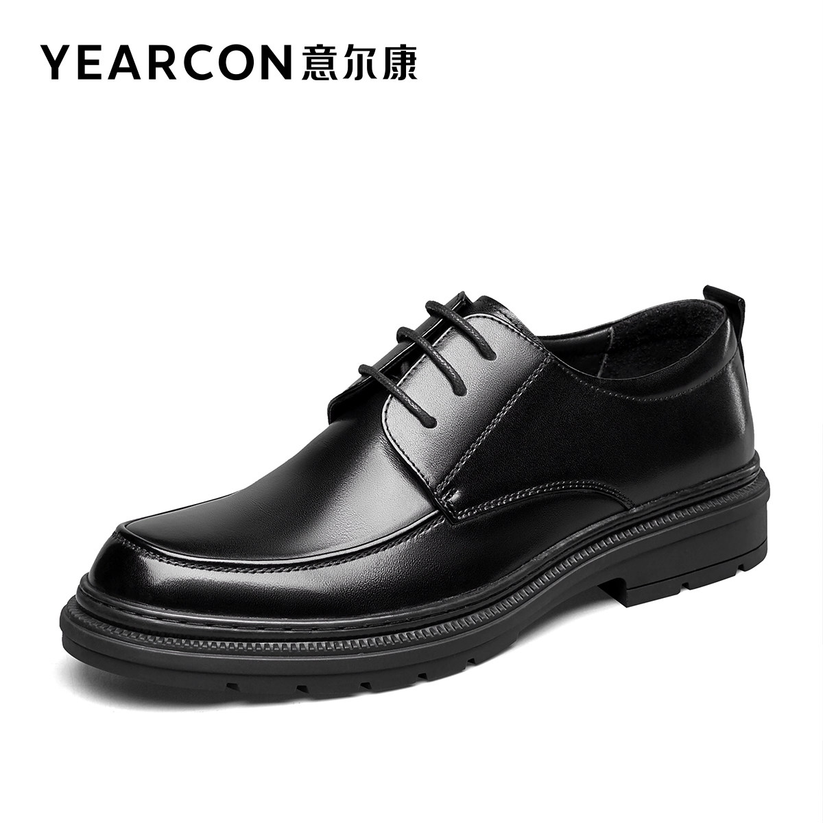 意尔康2022新款男士正装英伦风单鞋 意尔康皮鞋正装皮鞋