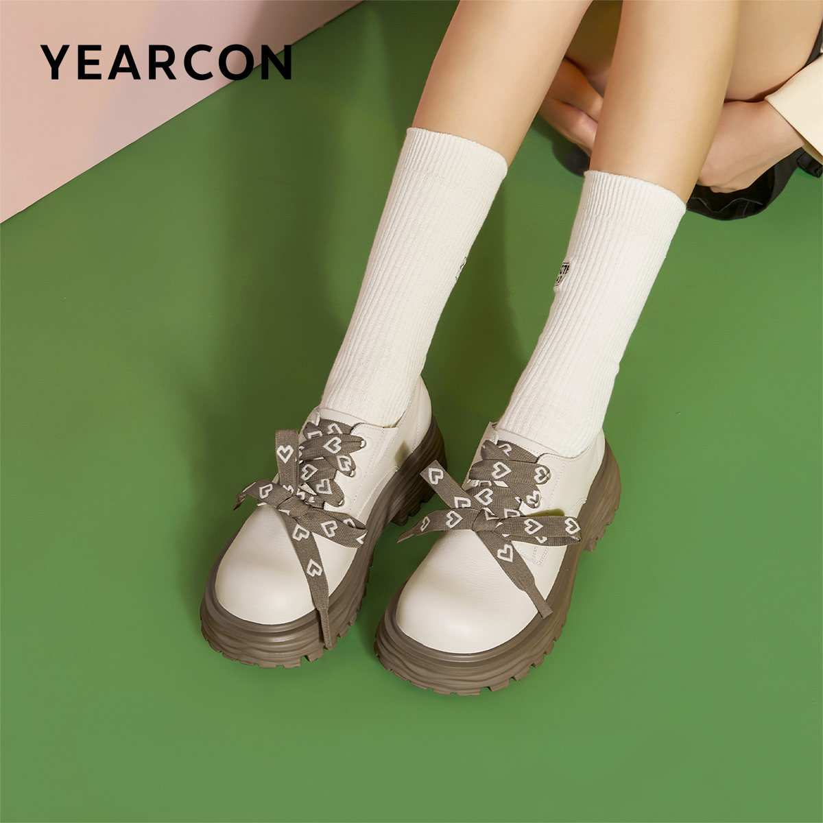 意尔康女鞋春秋季真皮英伦学院风百搭小皮鞋粗跟深口单鞋牛津鞋,淘宝优惠券,粉丝福利购,淘宝优惠卷