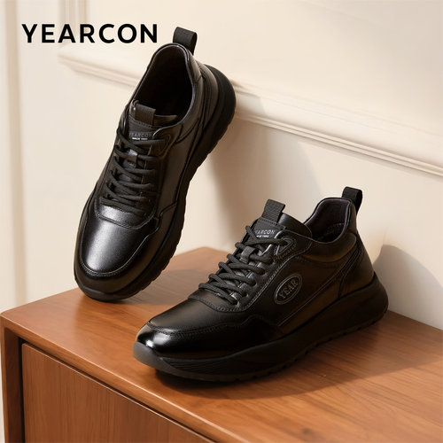 意尔康男鞋2025新款冬季真皮男士加绒运动皮鞋二棉休闲鞋男款软底 - 图1