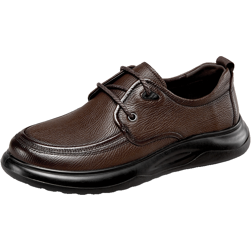 意尔康男鞋2025羊皮商务休闲皮鞋男士软底真皮舒适中年爸爸鞋 - 图3