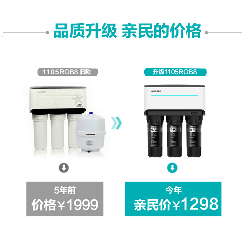 安吉尔家用厨房ro反渗透除垢净水器 安吉尔水菱净水器